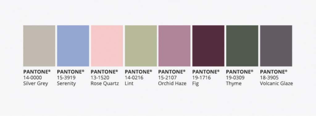 Autumn Pantone Colours